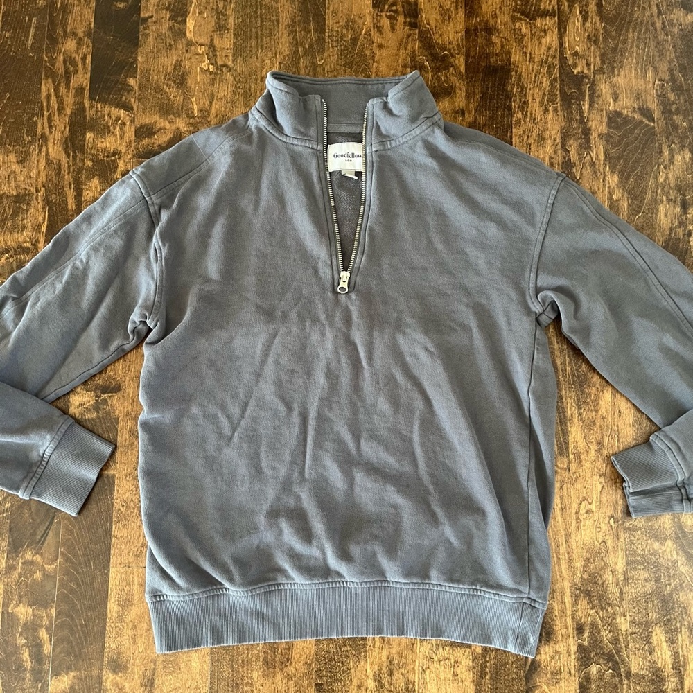 Goodfellow & Co Gray quarter Zip cozy Sweatshirt